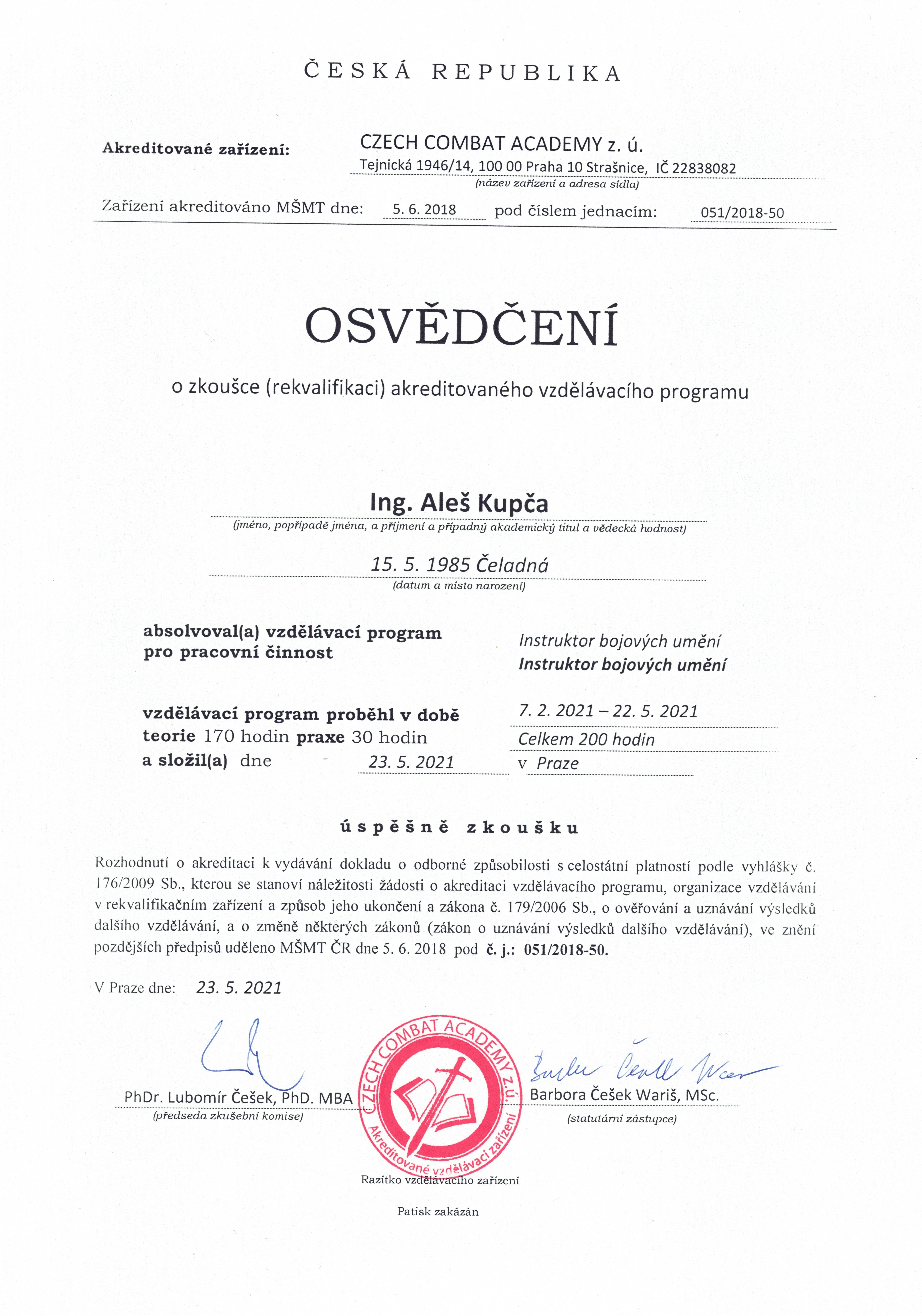 Instruktor bojových umění